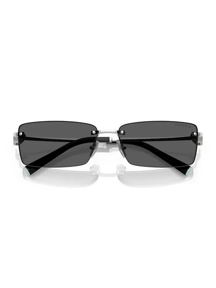 Унисекс круглые солнцезащитные очки, TF3108B Tiffany & Co. — изображение 5 из 6, серебристый