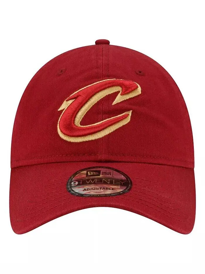 Мужская винная регулируемая шапка Cleveland Cavaliers Team 2.0 9TWENTY New Era — изображение 2 из 4, красный