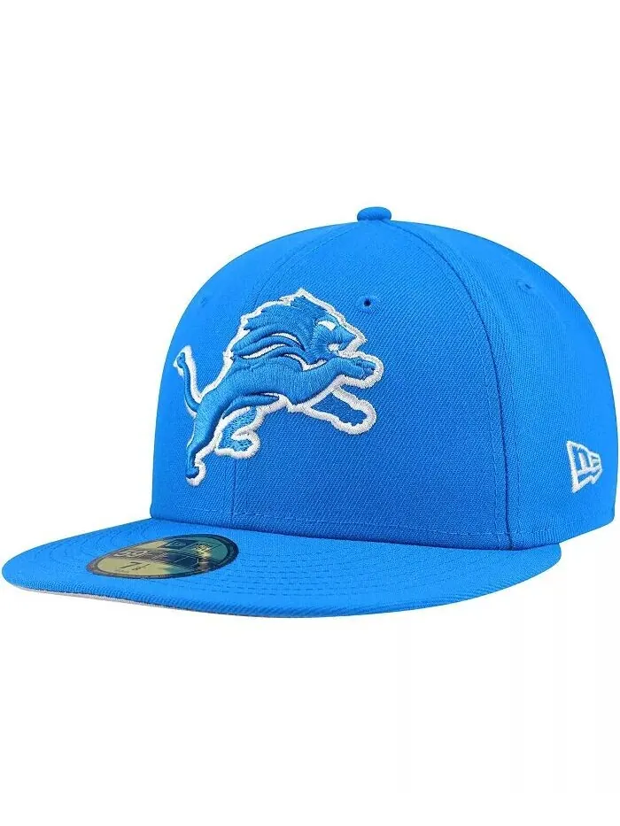 Мужская синяя приталенная шляпа Detroit Lions Team Basic 59FIFTY New Era — изображение 1 из 4, синий
