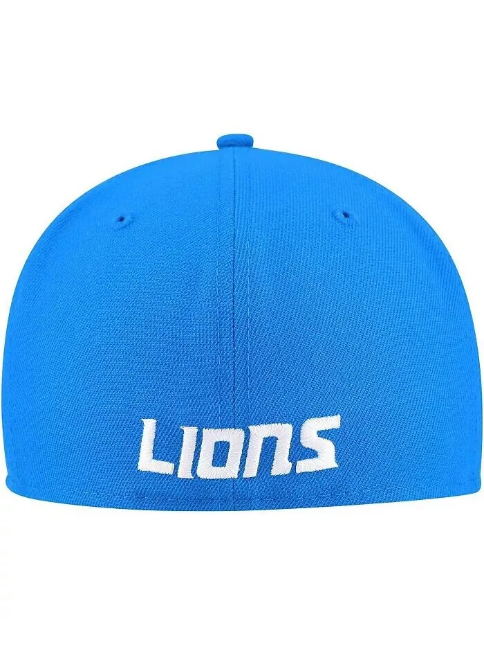 Мужская синяя приталенная шляпа Detroit Lions Team Basic 59FIFTY New Era — изображение 2 из 4, синий