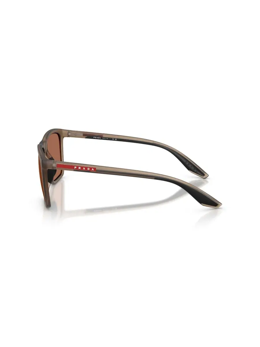 Мужские прямоугольные солнцезащитные очки, PS B08S Prada Linea Rossa — изображение 3 из 4, коричневый