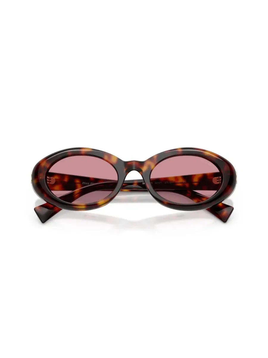 Овальные солнцезащитные очки MU B09S MIU MIU — изображение 4 из 11, коричневый