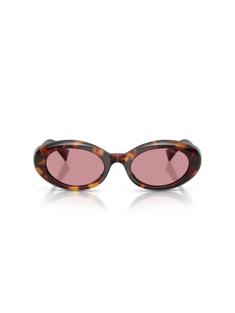 Овальные солнцезащитные очки MU B09S MIU MIU — изображение 5 из 11, коричневый
