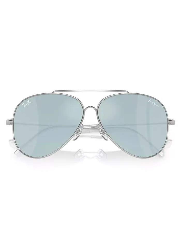 Солнцезащитные очки унисекс Ray-Ban — изображение 5 из 6, серебряный
