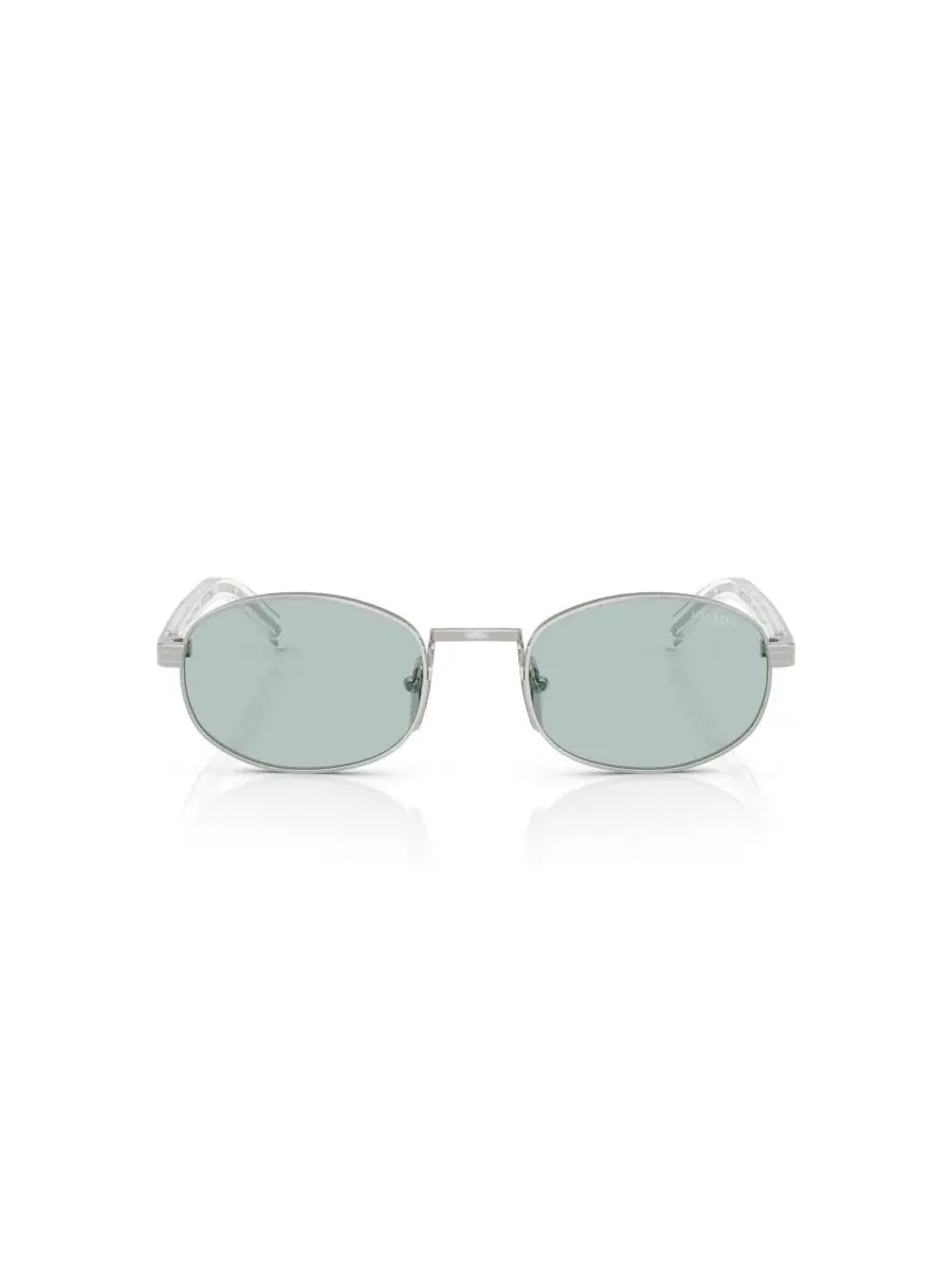 Женские овальные солнцезащитные очки Prada, PR B53S Persol — изображение 2 из 5, серебряный