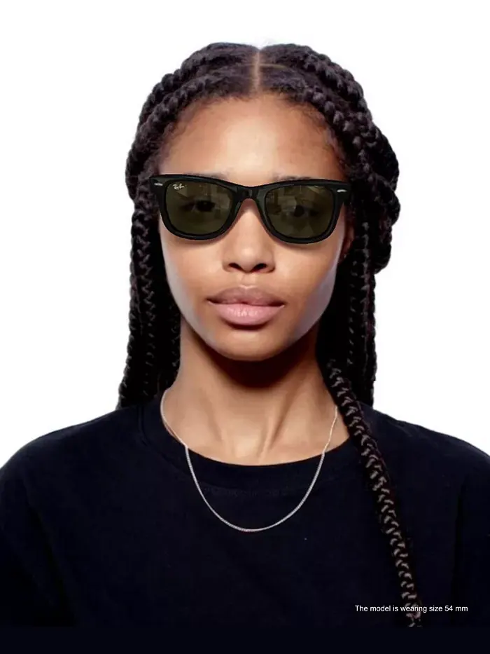 Солнцезащитные очки Ray-Ban Original Wayfarer — изображение 5 из 6, черный/зеленый