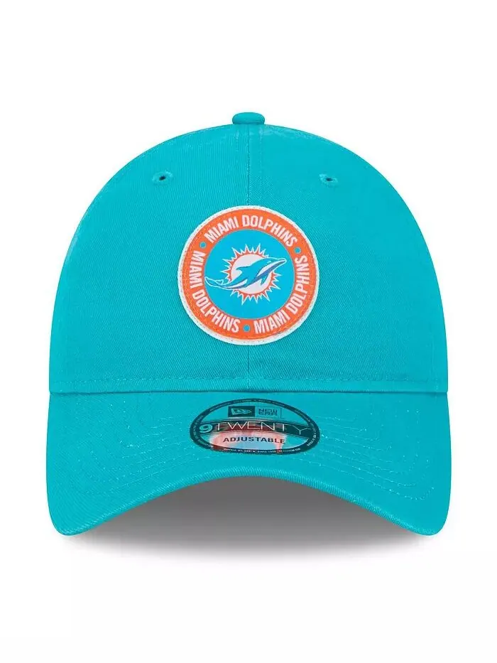 Мужская регулируемая кепка Aqua Miami Dolphins 2024 Sideline 9TWENTY New Era — изображение 2 из 4