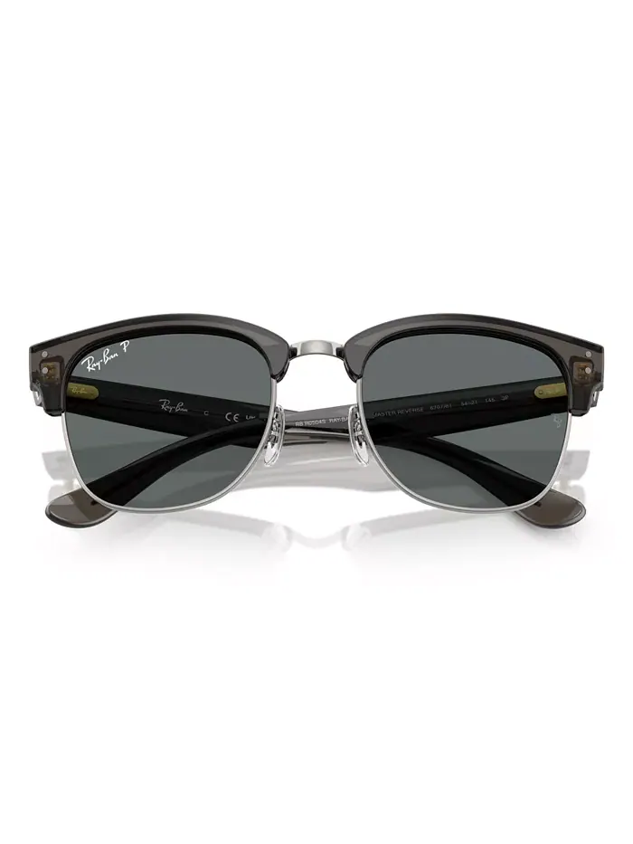 Унисекс солнцезащитные очки Clubmaster Reverse Polarized, RBR0504S Ray-Ban — изображение 5 из 6, прозрачный темный серый