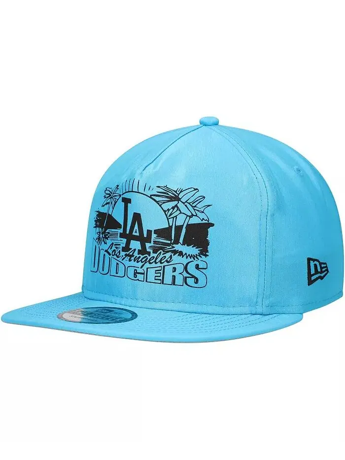 Мужская синяя бейсболка-кнопка Los Angeles Dodgers Neon Golfer New Era