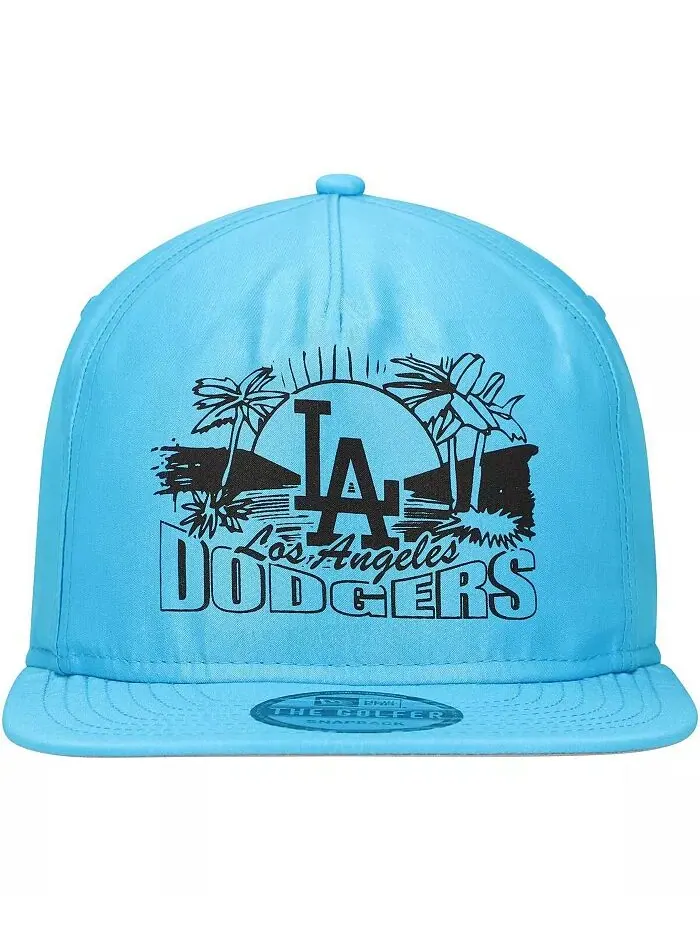 Мужская синяя бейсболка-кнопка Los Angeles Dodgers Neon Golfer New Era — изображение 3 из 4