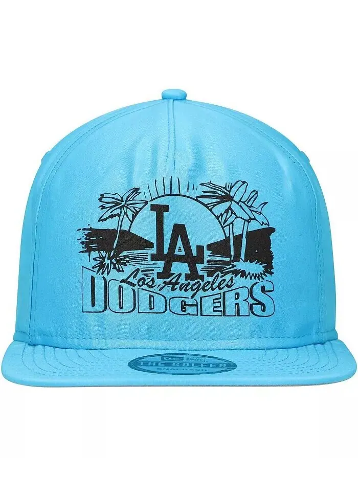 Мужская синяя неоновая кепка для гольфиста Los Angeles Dodgers Snapback New Era — изображение 3 из 4, синий