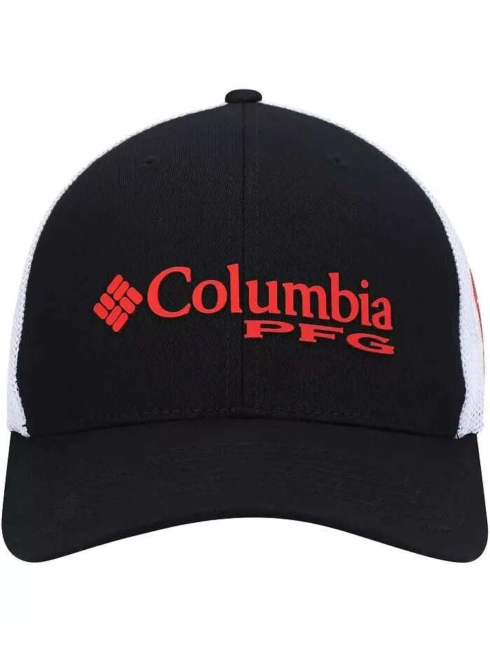 Мужская черная бейсболка Nebraska Huskers PFG Logo Snapback Columbia — изображение 2 из 3
