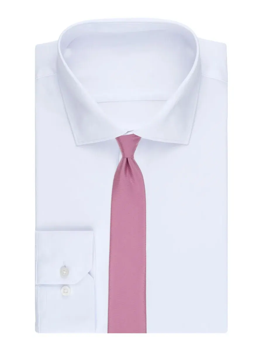 Галстук с точечным принтом Slim Dot Pattern Alfani — изображение 3 из 3, розовый