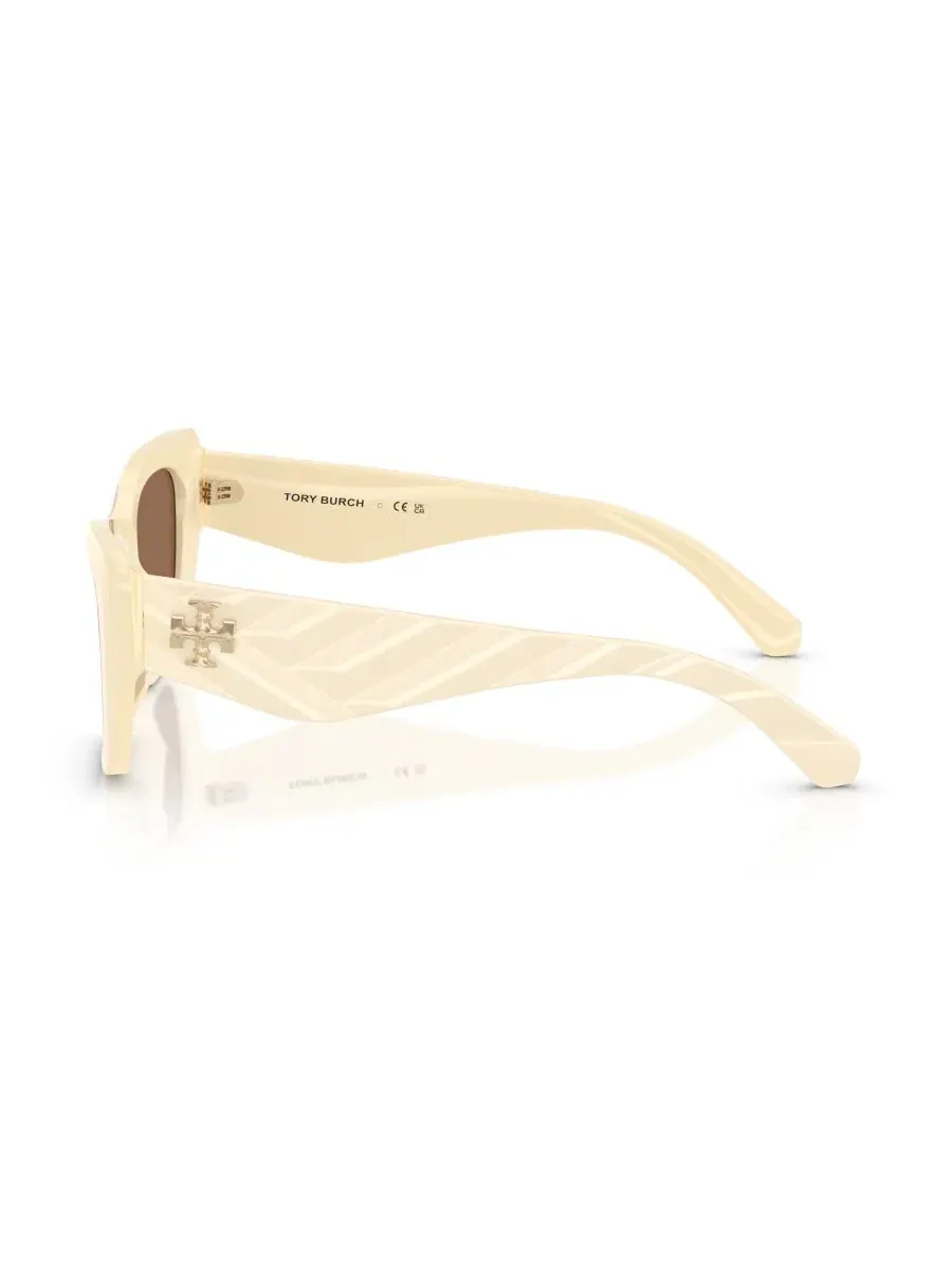 Женские солнцезащитные очки большого размера, TY7216U Tory Burch — изображение 5 из 6, белый