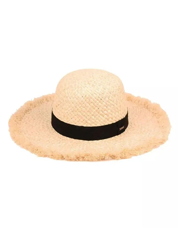 Соломенная шляпа из рафии с необработанными краями Epoch Hats Company — прозрачный