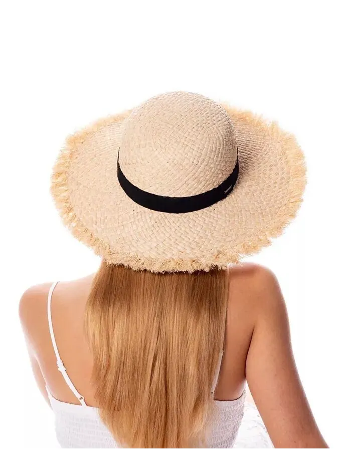 Соломенная шляпа из рафии с необработанными краями Epoch Hats Company — изображение 3 из 4, прозрачный
