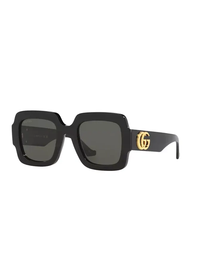 Женские прямоугольные солнцезащитные очки, GG1547S GC002194 Gucci — изображение 1 из 5, черный коричневый