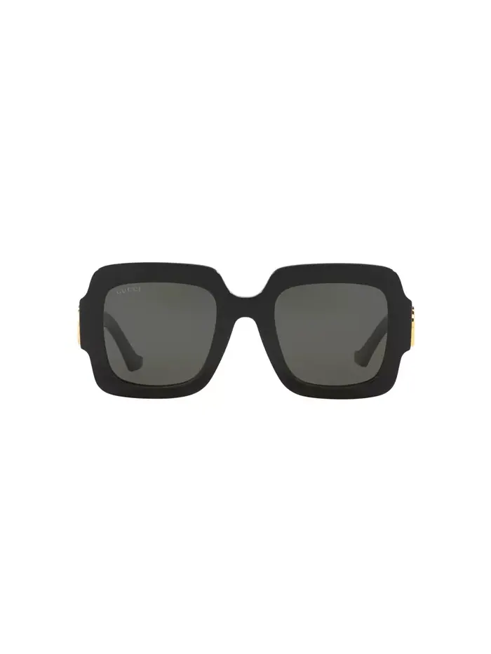 Женские прямоугольные солнцезащитные очки, GG1547S GC002194 Gucci — изображение 2 из 5, черный коричневый