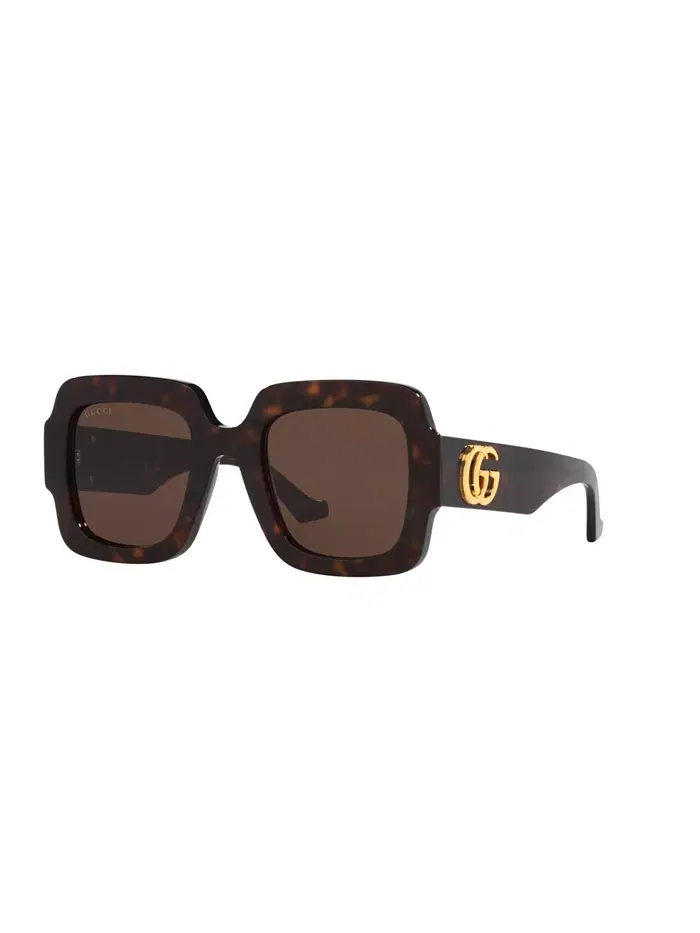 Женские прямоугольные солнцезащитные очки, GG1547S GC002194 Gucci — изображение 1 из 5, коричневый