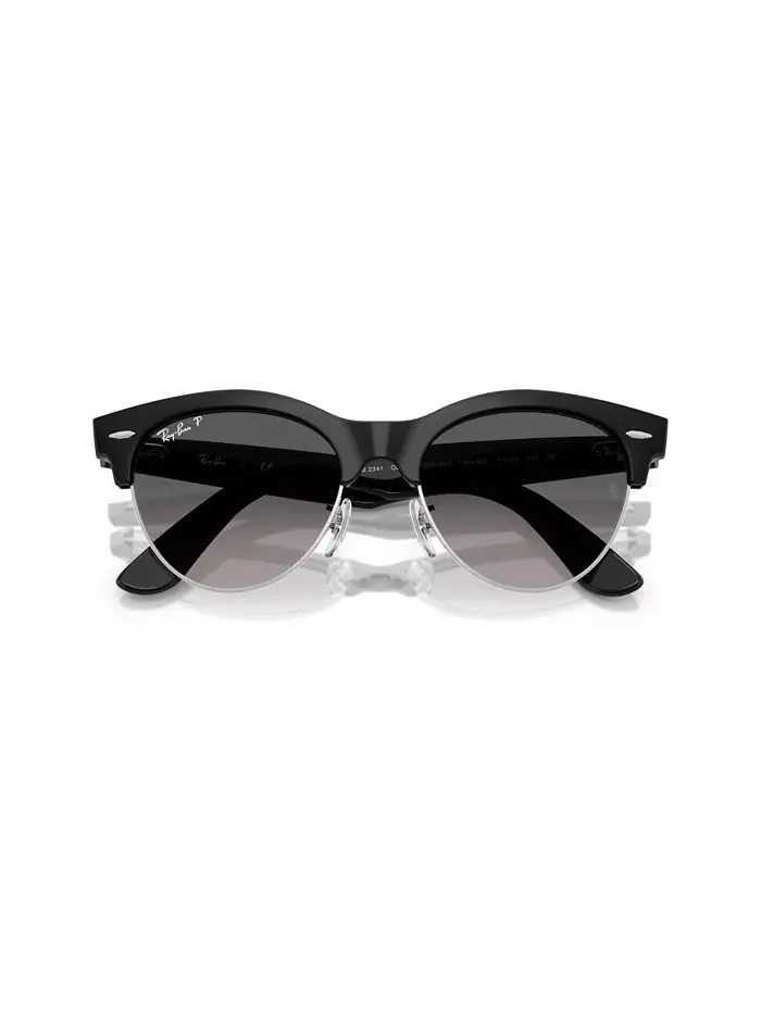 Унисекс поляризованные солнцезащитные очки Clubmaster Way, RB2341 Ray-Ban — изображение 2 из 6, черный серебристый