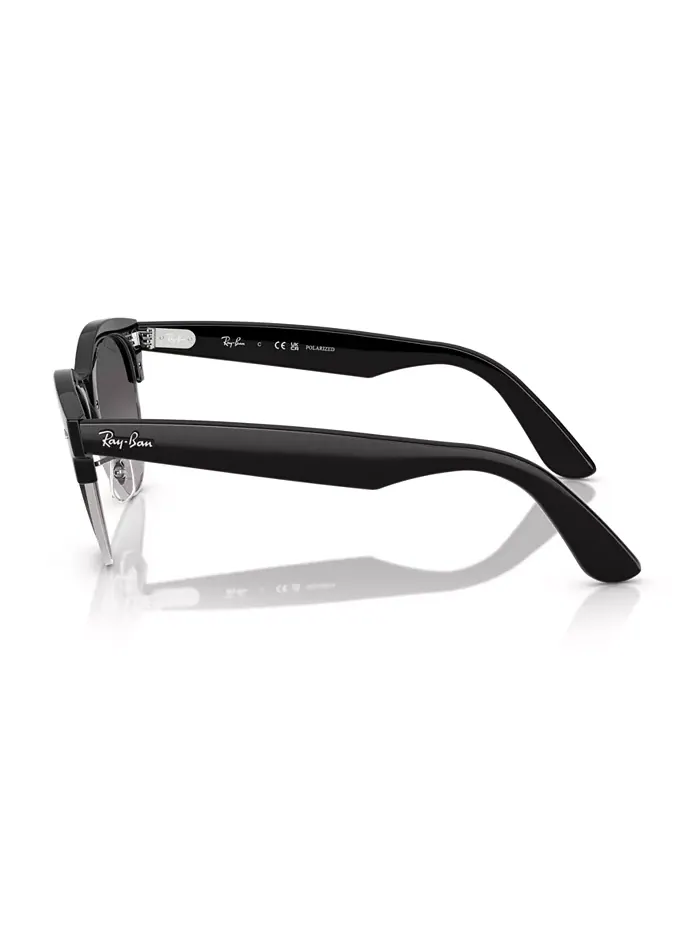 Унисекс поляризованные солнцезащитные очки Clubmaster Way, RB2341 Ray-Ban — изображение 4 из 6, черный серебристый