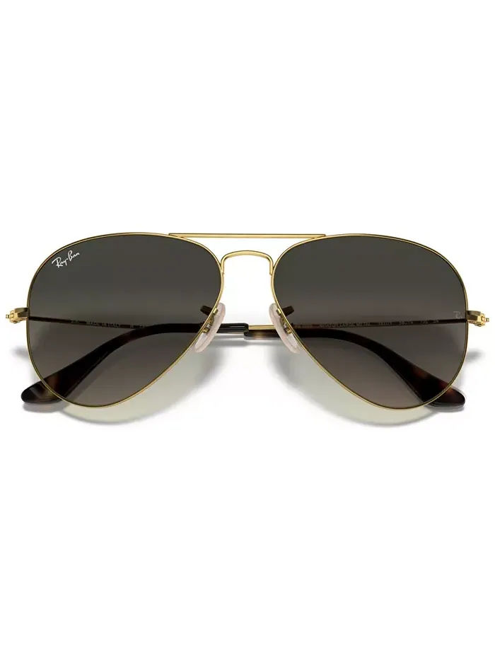Унисекс солнцезащитные очки, RB3025 AVIATOR GRADIENT Ray-Ban — изображение 4 из 5, золотистый/серый