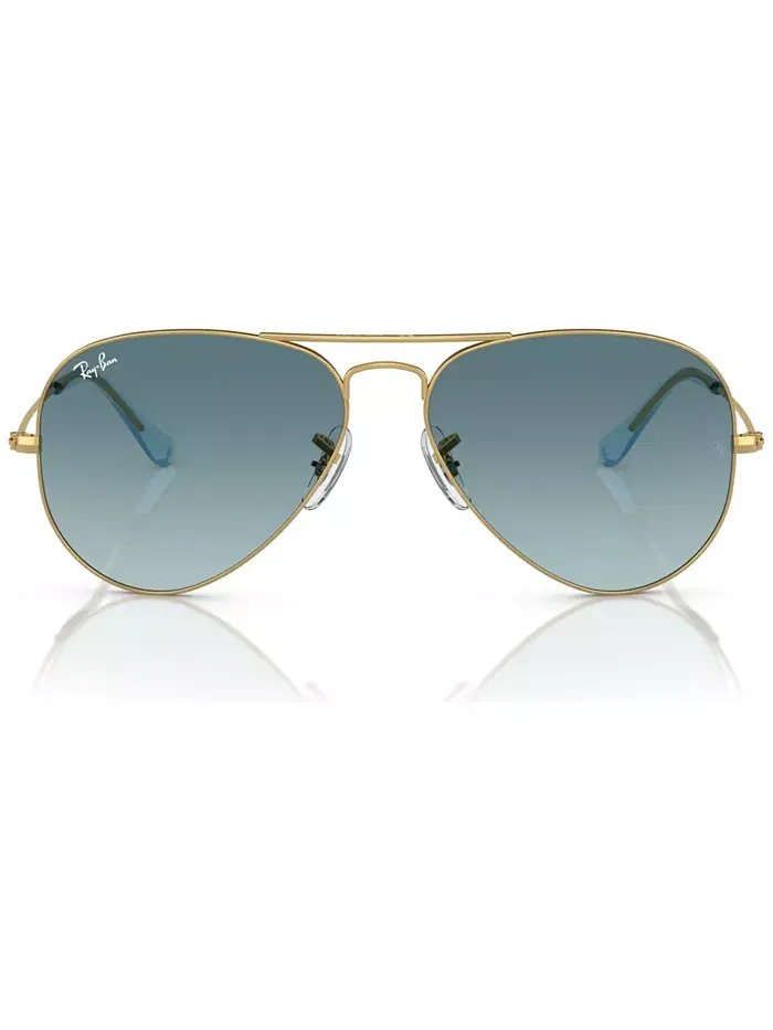 Унисекс солнцезащитные очки, RB3025 AVIATOR GRADIENT Ray-Ban — изображение 2 из 5, золотистый-/синий