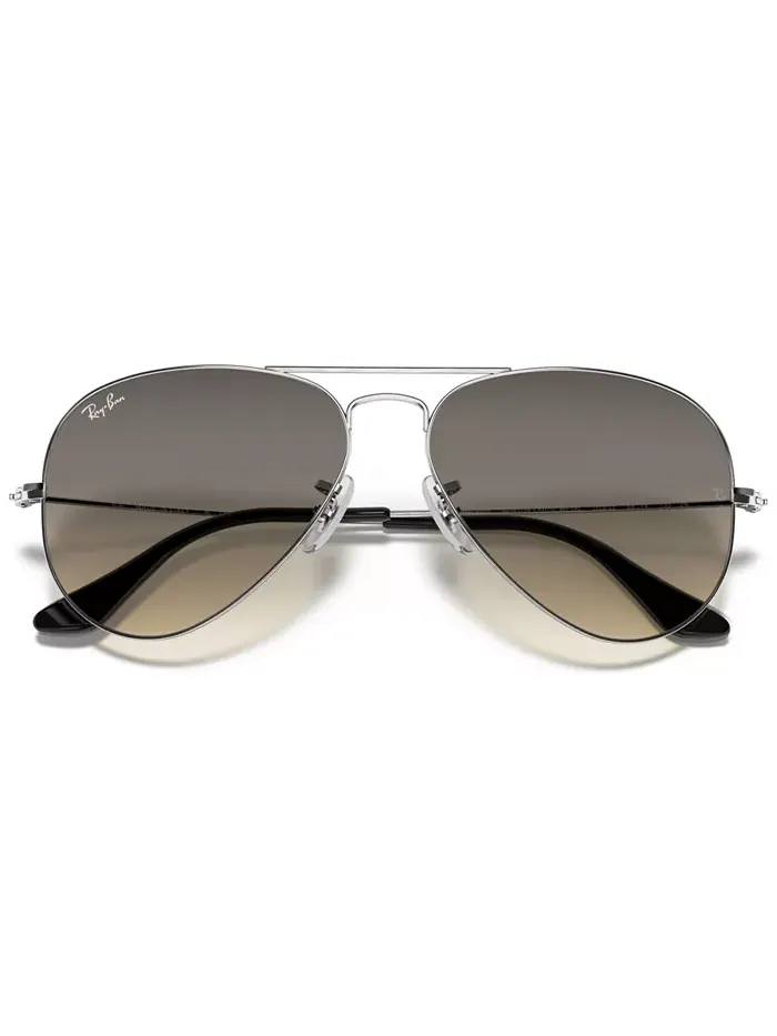 Унисекс солнцезащитные очки, RB3025 Aviator Gradient Ray-Ban — изображение 6 из 6, серебряный