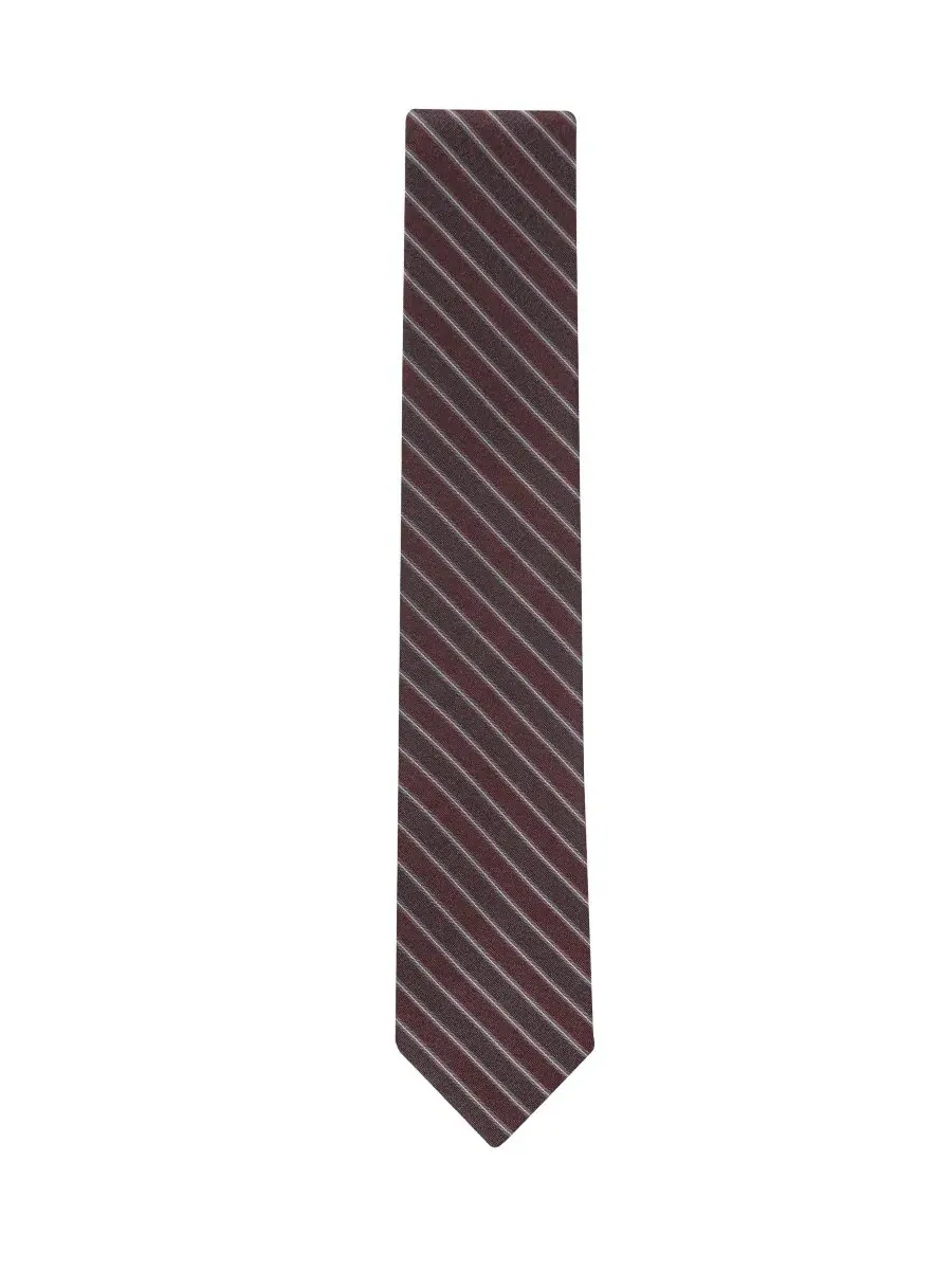 Галстук классический Edgemere Stripe Calvin Klein — изображение 2 из 5, бордовый