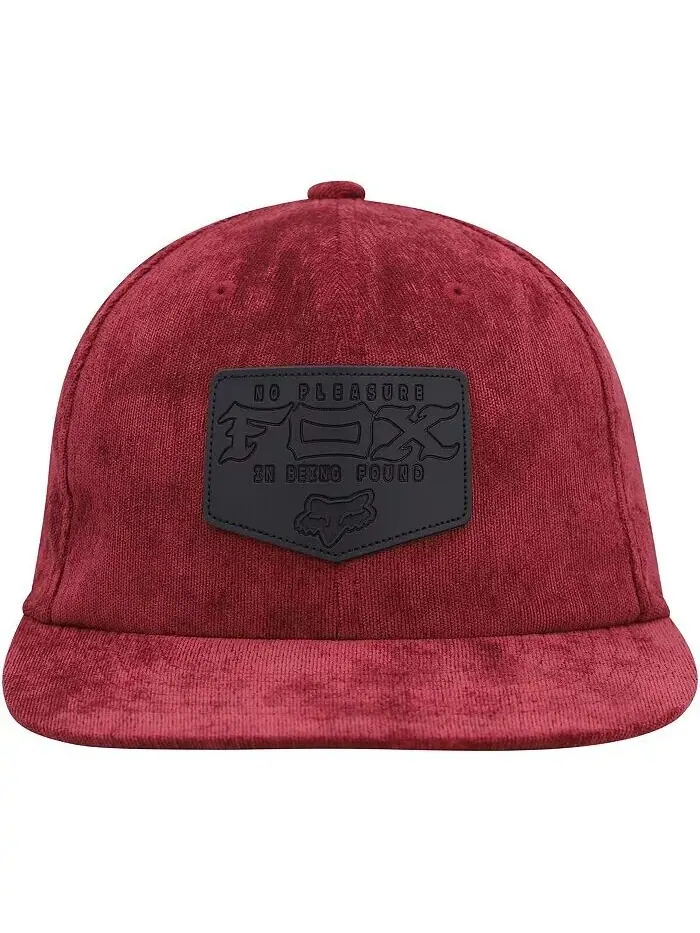 Мужская темно-бордовая фиксированная шляпа Snapback Fox — изображение 2 из 4, коричневый