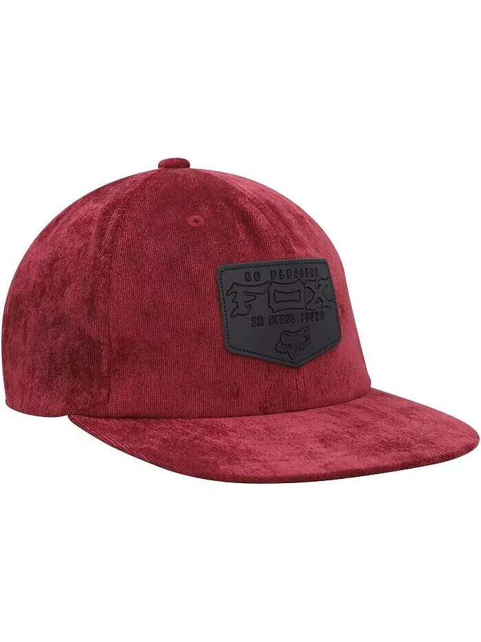 Мужская темно-бордовая фиксированная шляпа Snapback Fox — изображение 3 из 4, коричневый