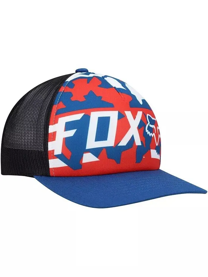 Мужская королевская, черная, красная, белая и настоящая шляпа Snapback Fox — изображение 4 из 5, белый