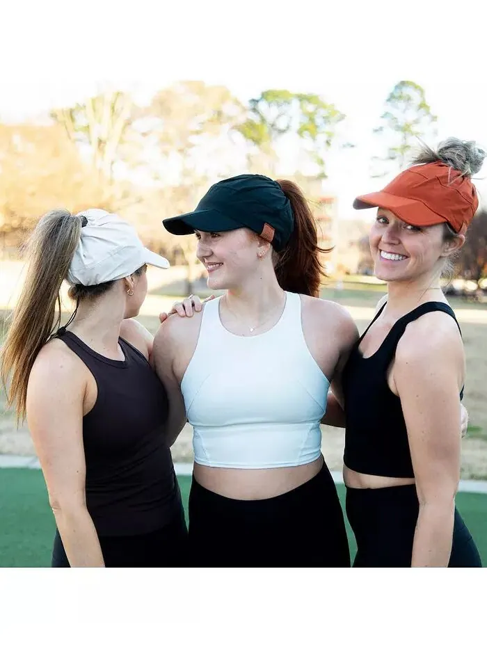 Женская регулируемая шапка для бега с высоким хвостом - кремового цвета Headbands of Hope — изображение 5 из 11, бежевый