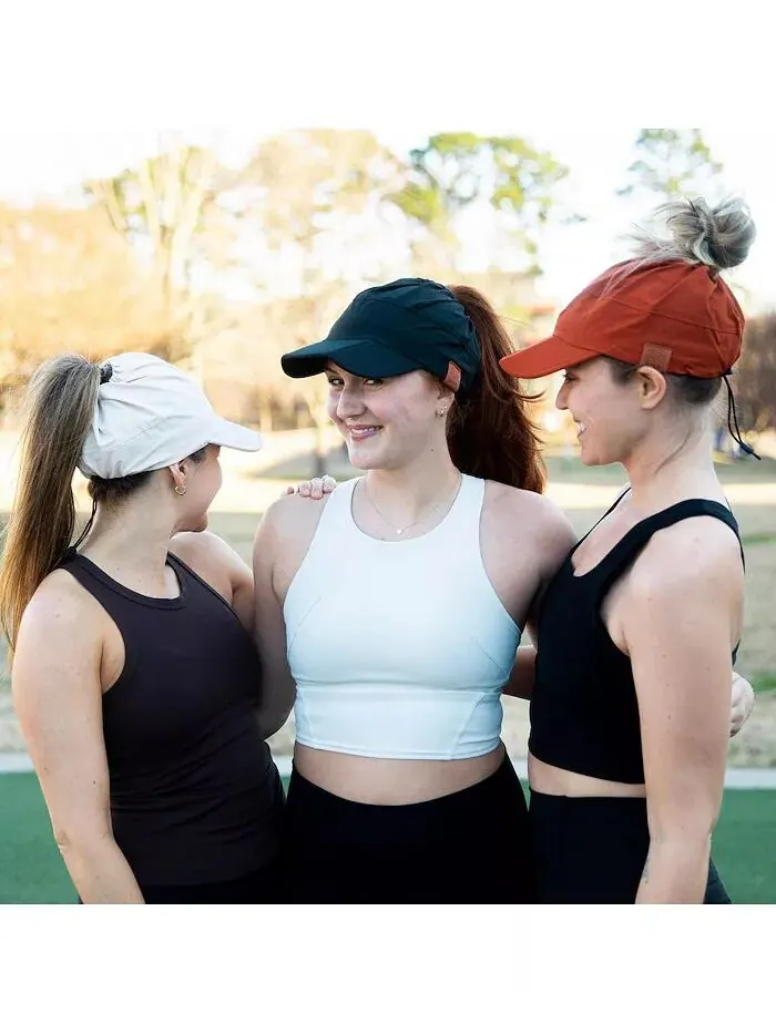 Женская регулируемая шапка для бега с высоким хвостом - кремового цвета Headbands of Hope — изображение 7 из 11, бежевый