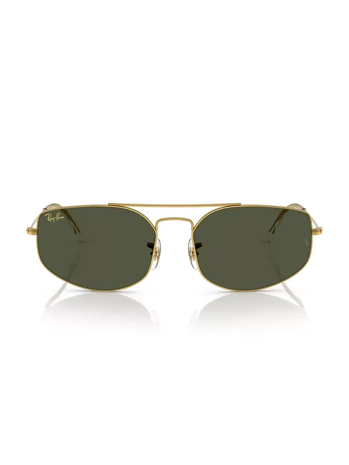 Унисекс солнцезащитные очки Oval Explorer 5, RB3845 Ray-Ban — изображение 2 из 10, золотистый
