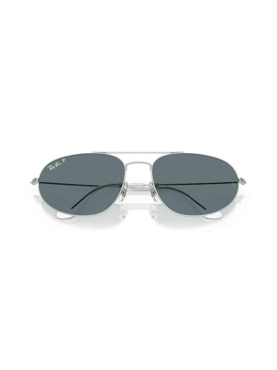 Солнцезащитные очки унисекс с поляризацией, RB3945 Ray-Ban — изображение 2 из 5, серебристый синий