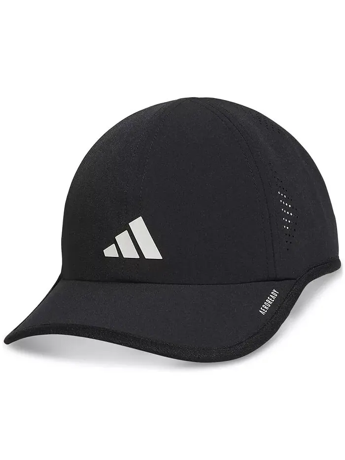 Женская суперлегкая регулируемая кепка с тремя полосками adidas — изображение 2 из 5, черный/белый