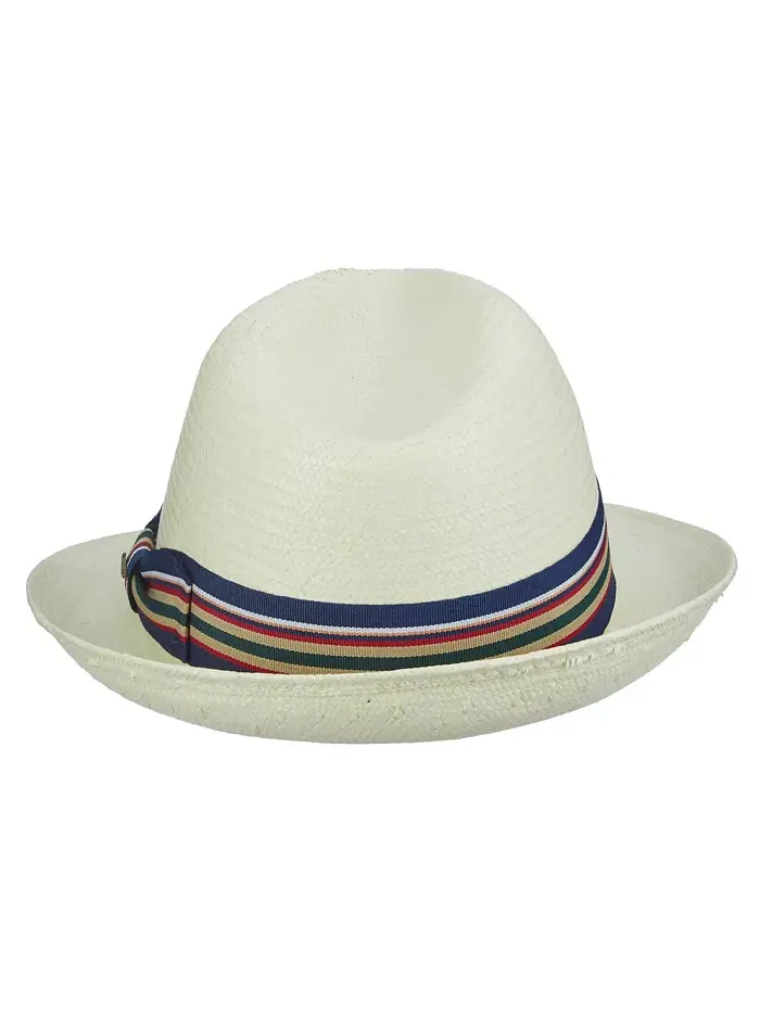 Мужская шляпа Bu Toyo Fedora с лентой Scala — изображение 2 из 5, слоновая кость/кремовый