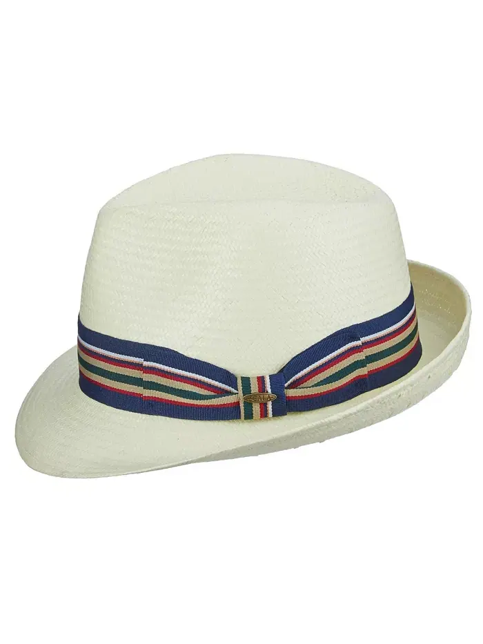 Мужская шляпа Bu Toyo Fedora с лентой Scala — изображение 3 из 5, слоновая кость/кремовый