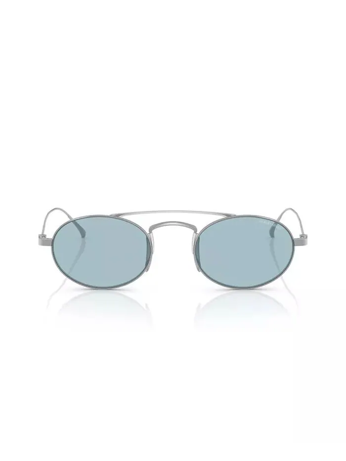 Мужские солнцезащитные очки AR6161T Giorgio Armani — изображение 2 из 12, серебряный