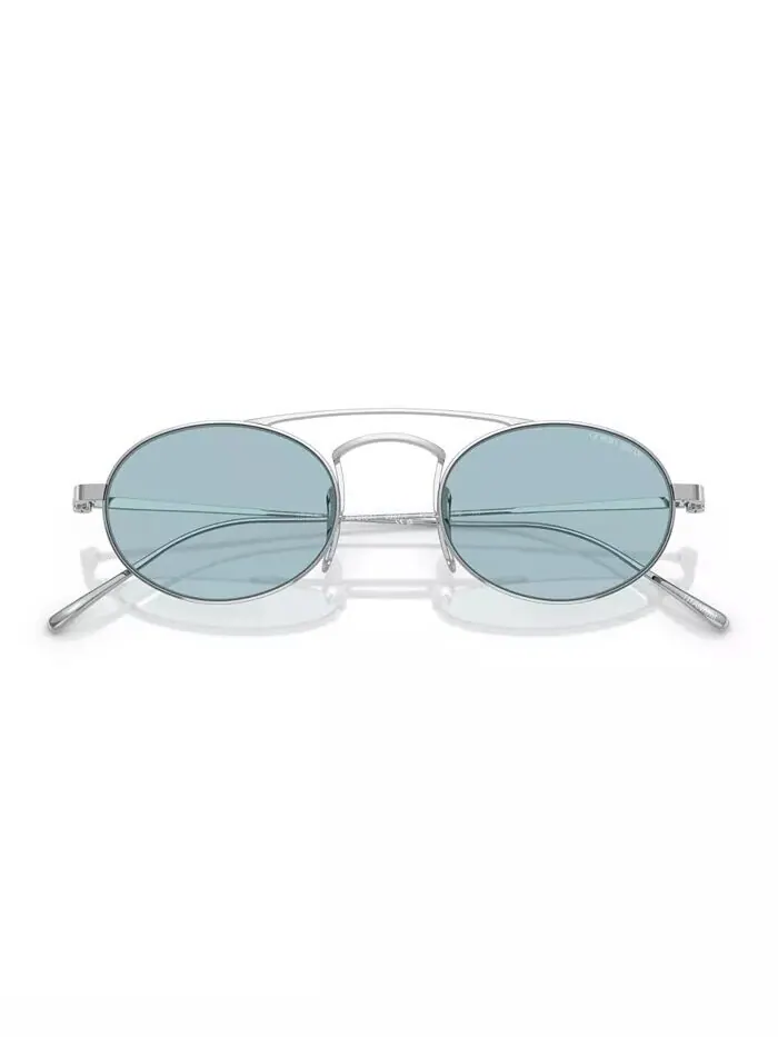 Мужские солнцезащитные очки AR6161T Giorgio Armani — изображение 3 из 12, серебряный