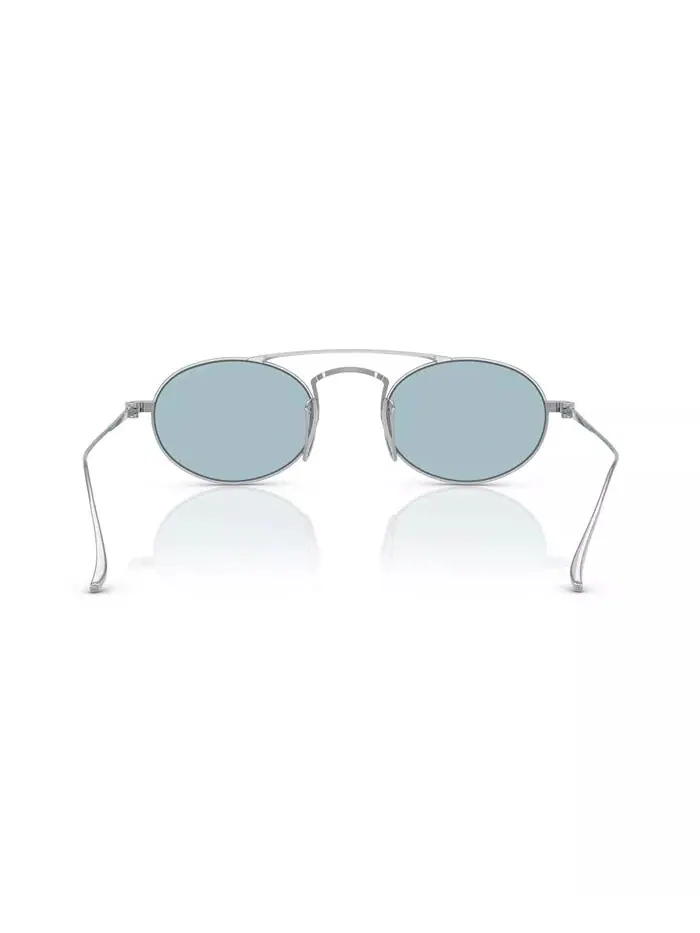 Мужские солнцезащитные очки AR6161T Giorgio Armani — изображение 5 из 12, серебряный