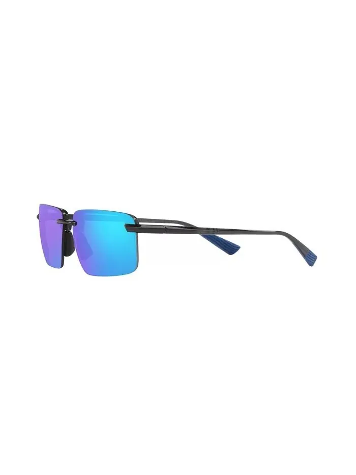 Мужские поляризованные солнцезащитные очки, Laulima Maui Jim — изображение 2 из 10, серый прозрачный