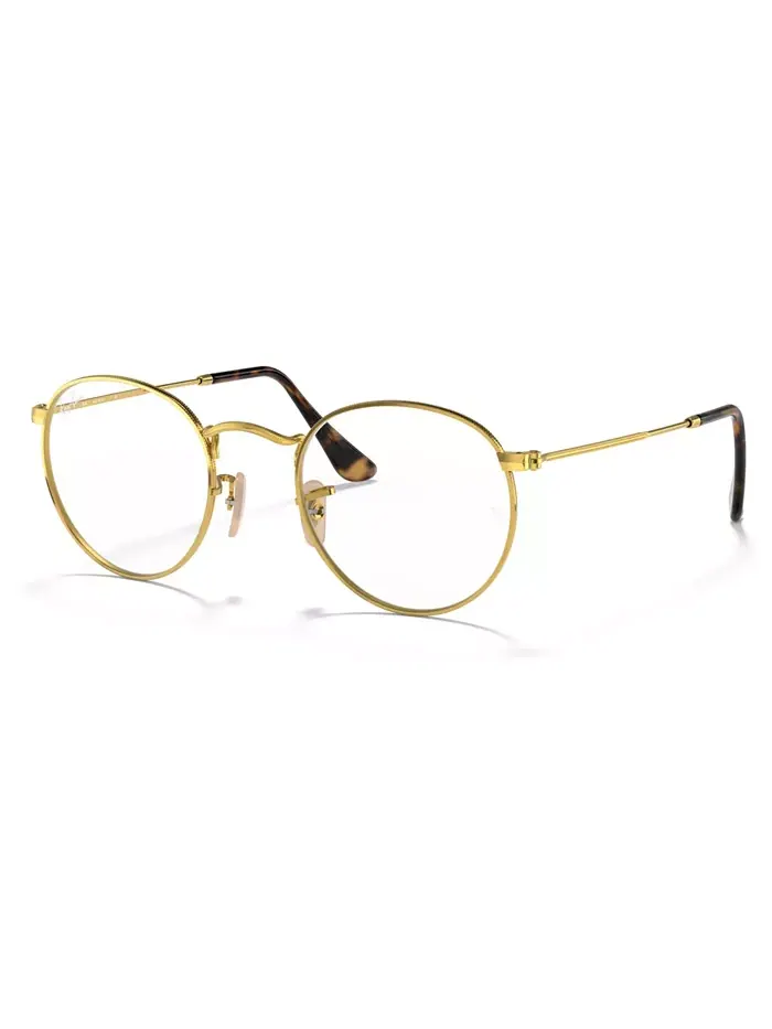 Круглые металлические очки для мужчин круглой формы Ray-Ban — изображение 1 из 7, золото