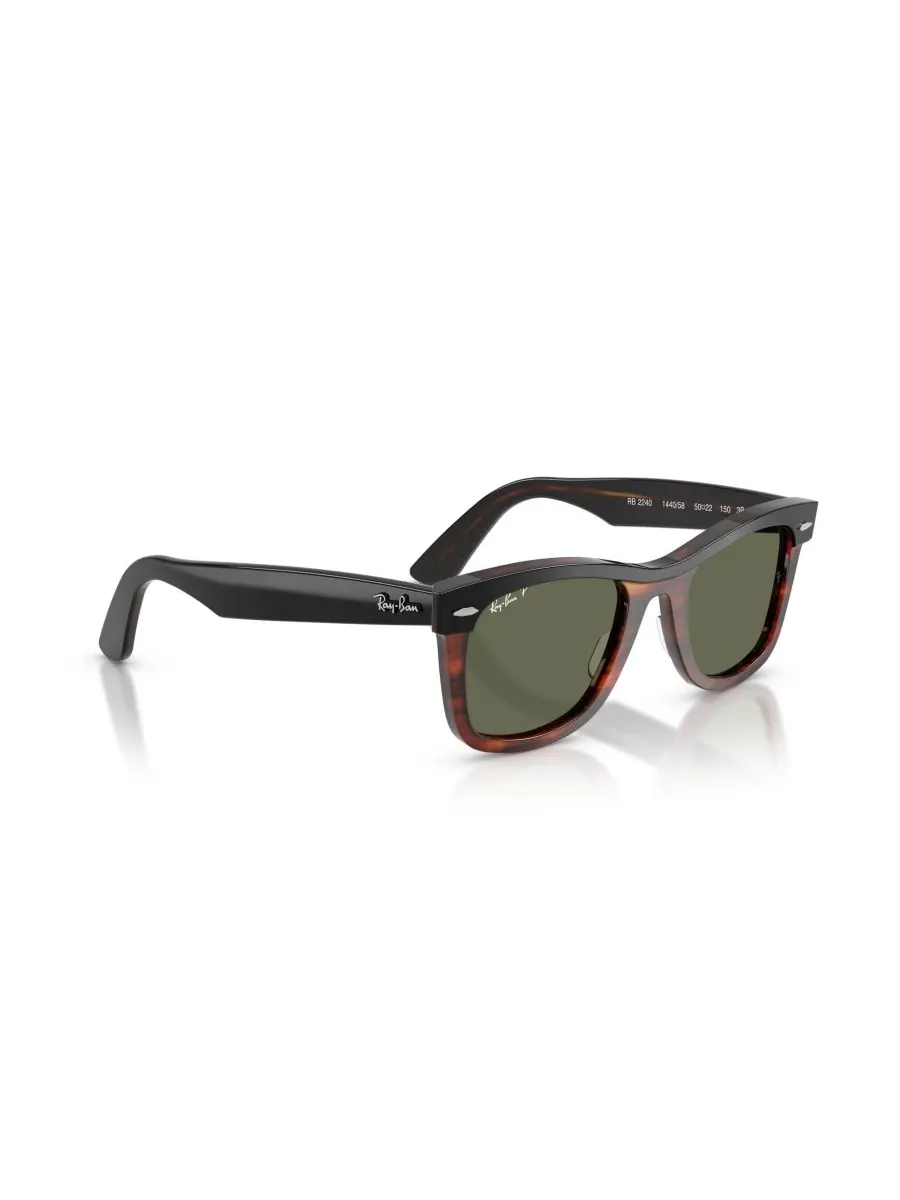 Поляризованные солнцезащитные очки унисекс, Wayfarer Street Neat RB2240 Ray-Ban — изображение 2 из 5, черный