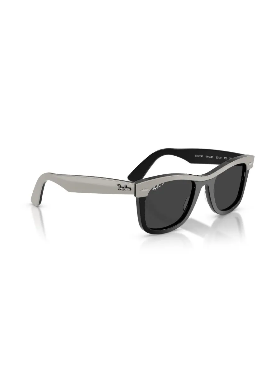 Поляризованные солнцезащитные очки унисекс, Wayfarer Street Neat RB2240 Ray-Ban — изображение 2 из 5, серый черный
