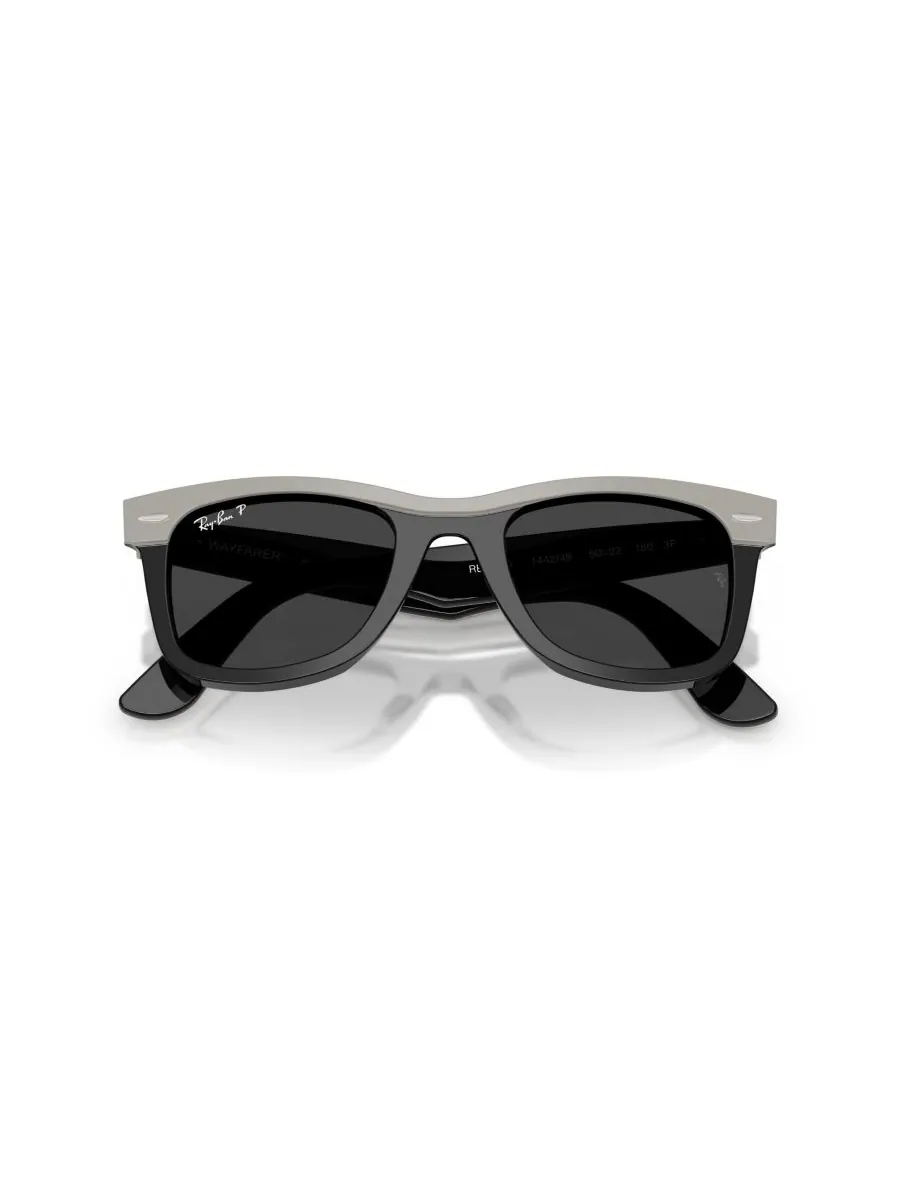 Поляризованные солнцезащитные очки унисекс, Wayfarer Street Neat RB2240 Ray-Ban — изображение 3 из 5, серый черный