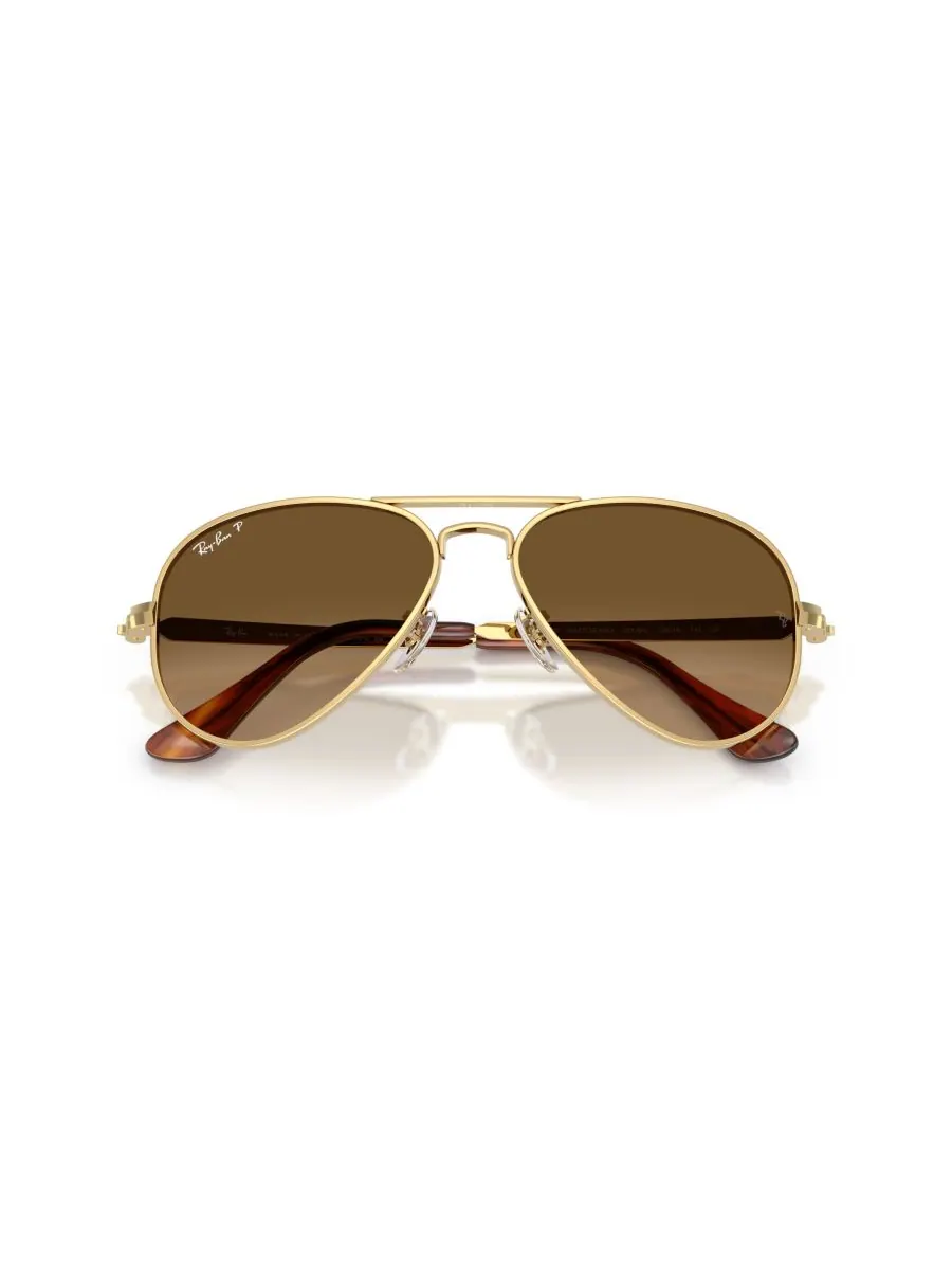 Поляризованные солнцезащитные очки унисекс, модель Aviator Max RB3925 Ray-Ban — изображение 3 из 6, золото