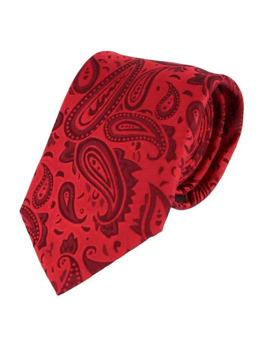 Комплект галстук и платок с узором пейсли Banbury Tone on Tone Paisley TRAFALGAR — изображение 2 из 6, красный