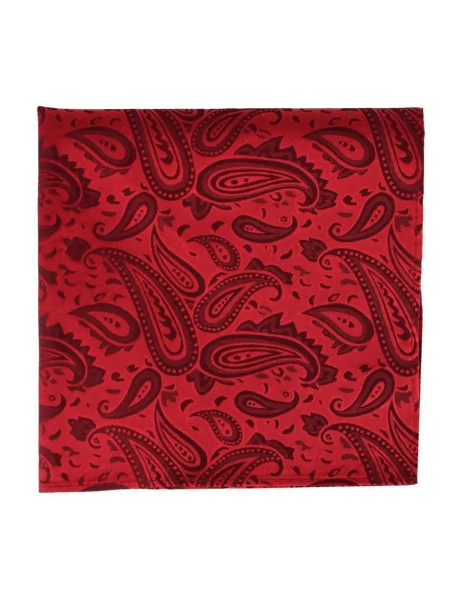 Комплект галстук и платок с узором пейсли Banbury Tone on Tone Paisley TRAFALGAR — изображение 5 из 6, красный